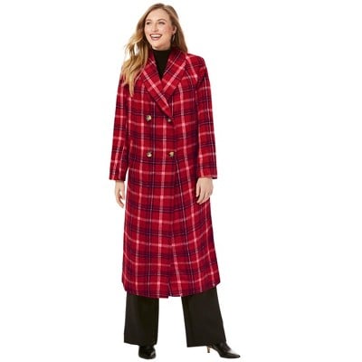 Jessica London Plus Size Long Shawl Collar Coat