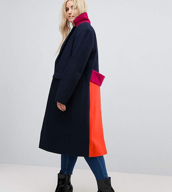 ASOS Coat in Color Block