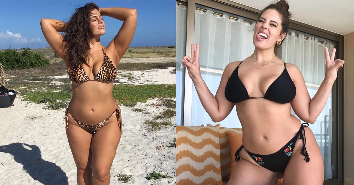 Ashley Graham strips down to a tiny bikini with Sports