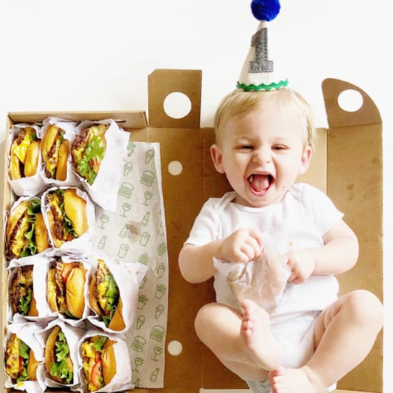 Baby in Atlanta Does Burger Monthly Milestone Photos