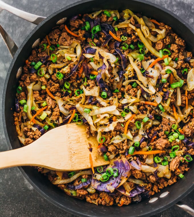 Ground Beef and Cabbage Stir Fry