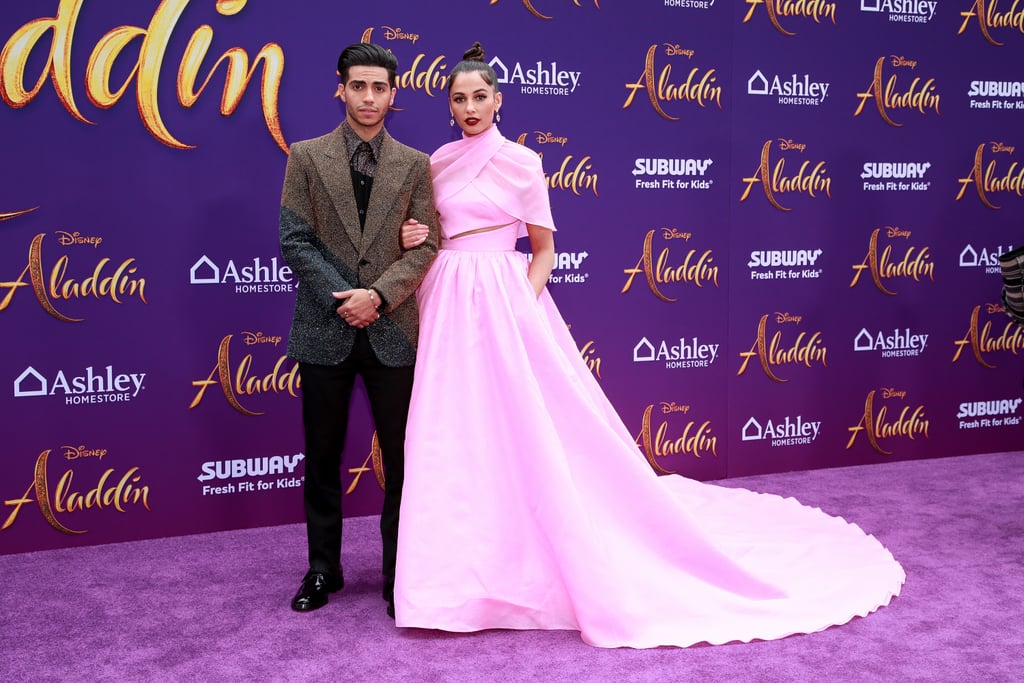 Mena Massoud and Naomi Scott at the Aladdin Premiere 2019