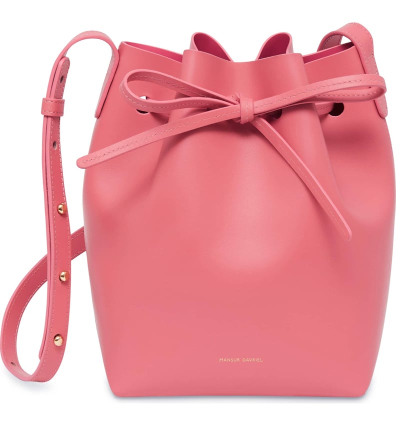 Mansur Gavriel Mini Leather Bucket Bag