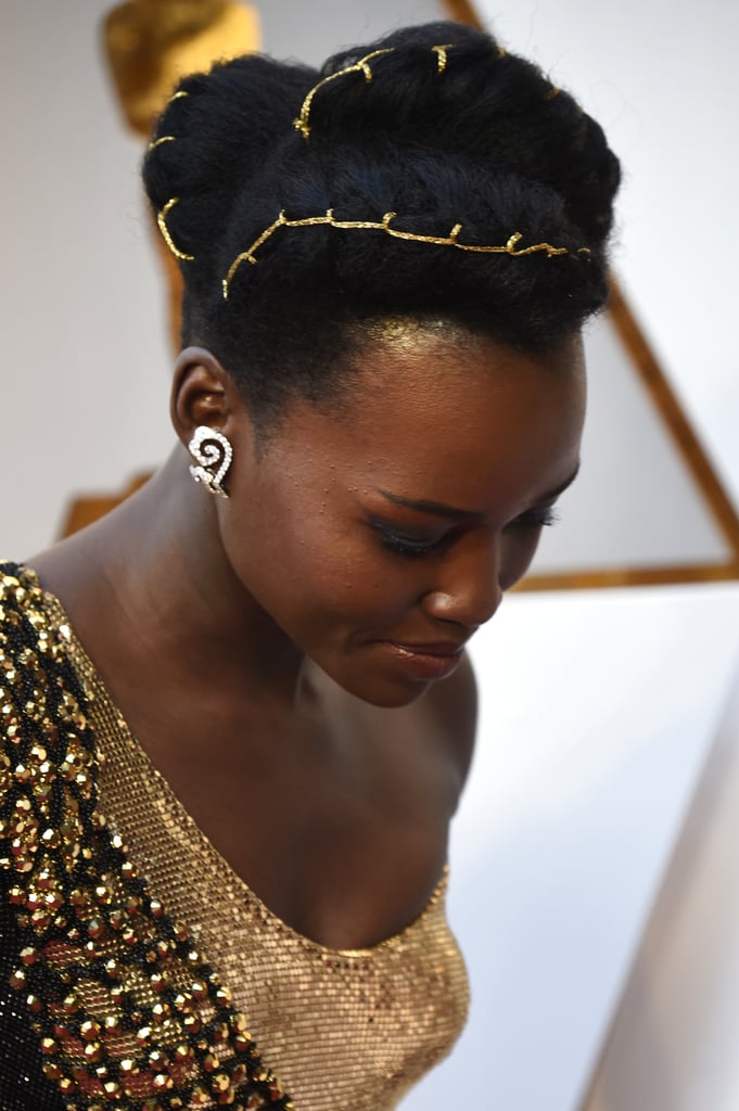 Lupita Nyong'o Hair and Makeup at the 2018 Oscars