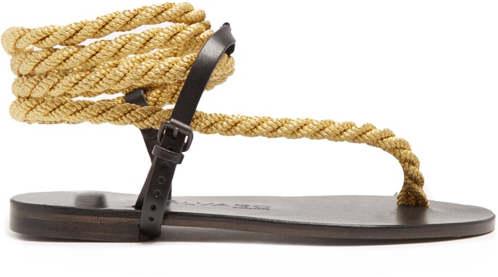 Go sailor-chic in the Álvaro Aurora rope and leather sandals ($540).