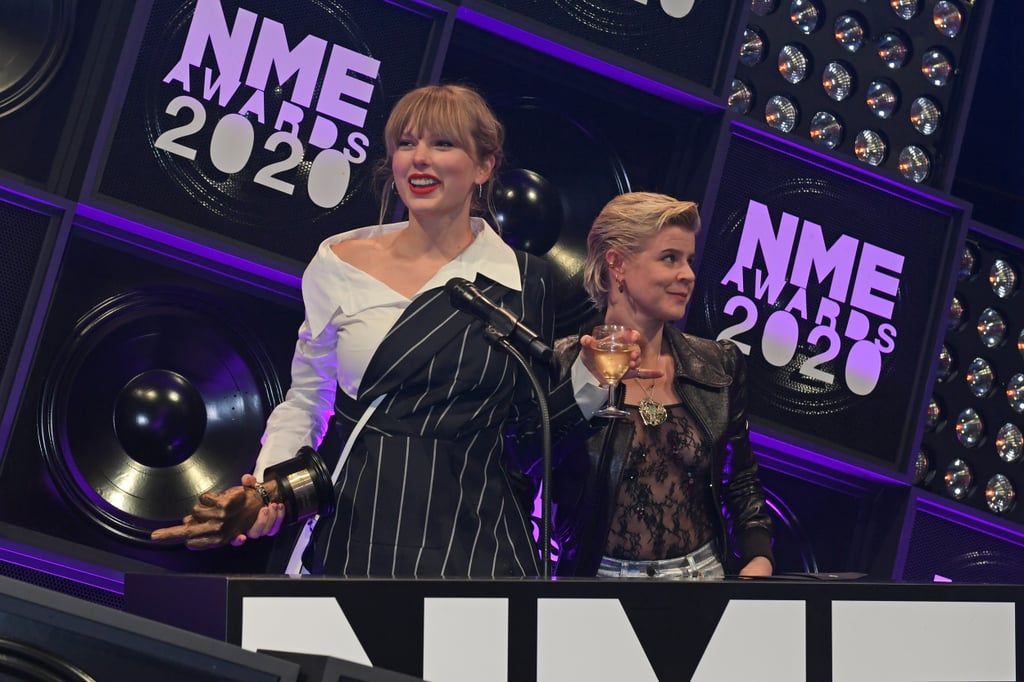 Taylor Swift at the NME Awards in Brixton 2020