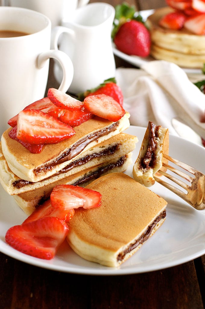 Nutella-Stuffed Pancakes