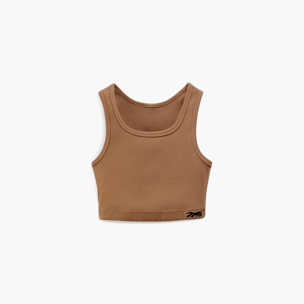 Reebok Victoria Beckham Rib Crop Top in Beige ($60)