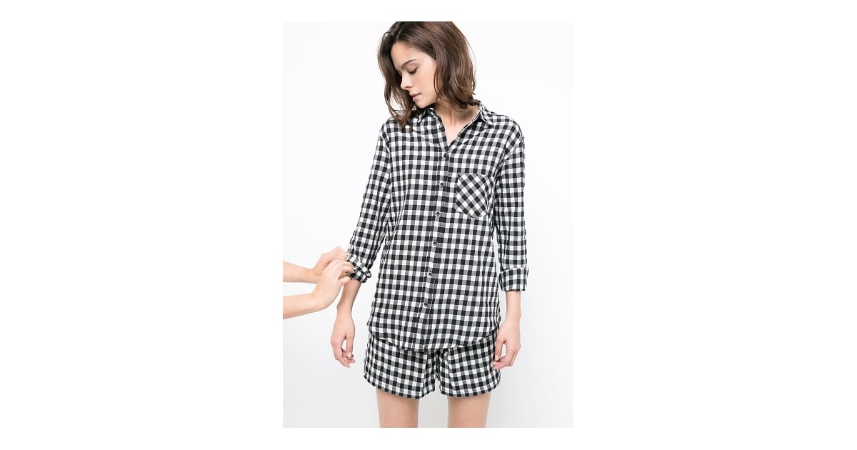 mango gingham blouse