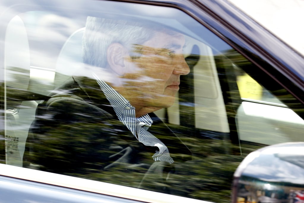 George's grandfather Michael Middleton arrived at Kensington Palace.