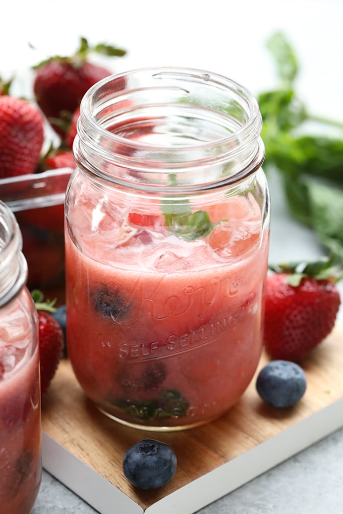 Strawberry Basil Kombucha Mocktail Best Mocktail Recipes POPSUGAR
