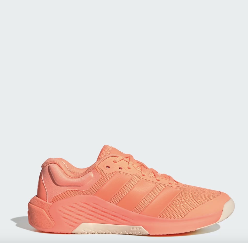 Adidas Dropset 4 Power Training Shoes ($140)
There's a lot to be said about the shoes you train in, but when Olympic alpine skier Mikaela Shiffrin does it . . . it suddenly feels different. Like they come with an A+ stamp of approval. We scrolled through her Instagram and spotted her training in these orange power shoes — and immediately thought, "Do we need these for ourselves?"