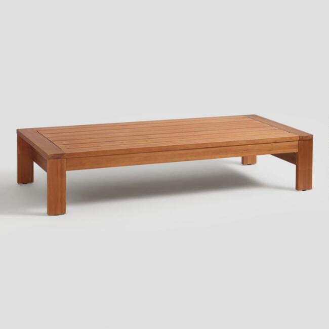 Wood Formentera Outdoor Occasional Coffee Table