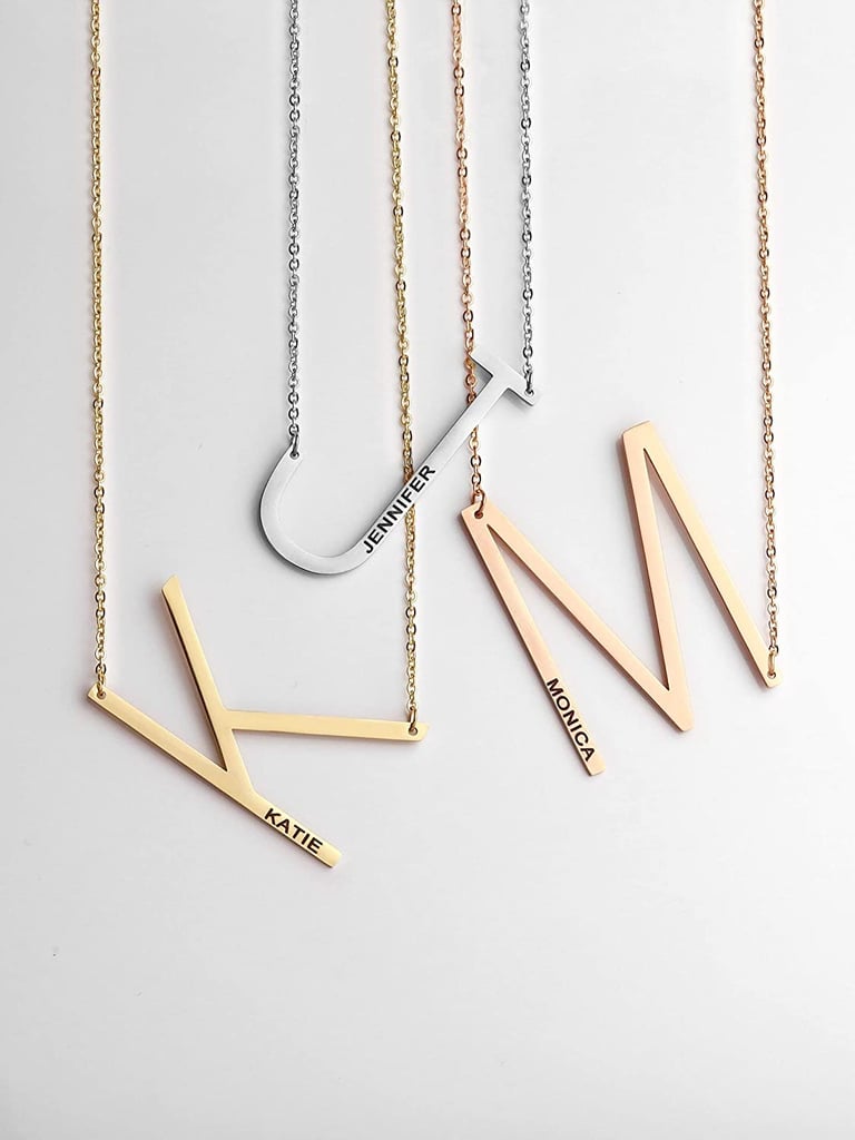 Personalized Sideways Initial Necklace