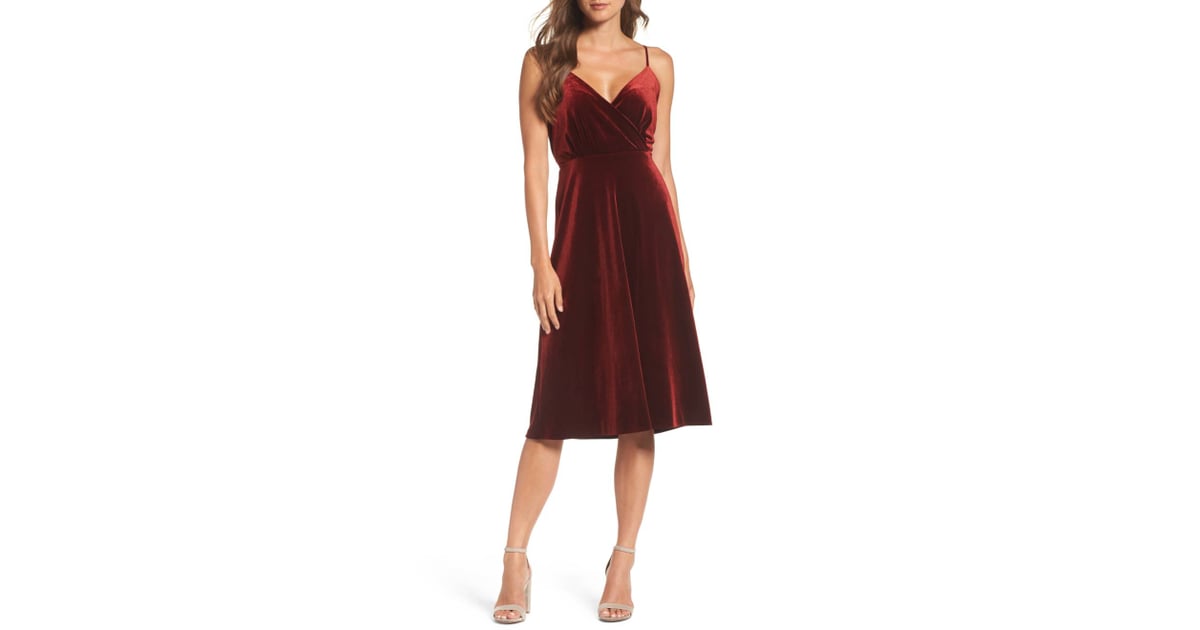 ali and jay velvet midi dress