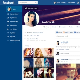 Facebook Redesign Chrome Extension