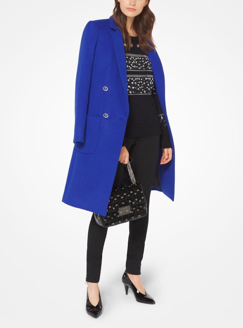 Michael Kors Wool-Blend Officer's Coat