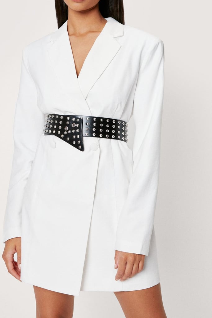 Nasty Gal Faux Leather Studded Waist Belt
