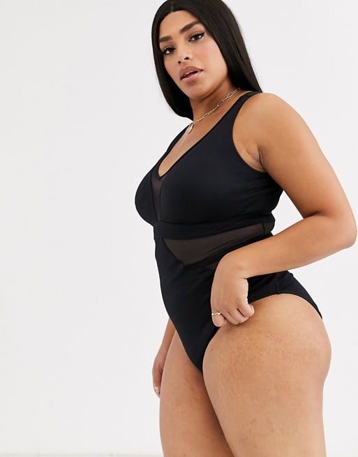 Dorina Curve mesh swimsuit in black