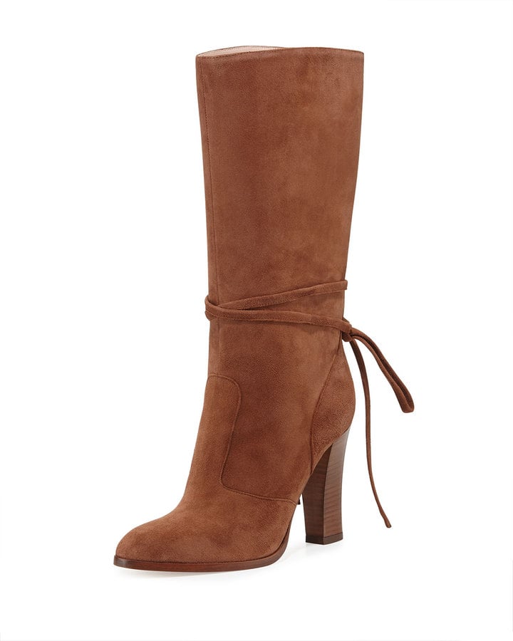 SJP by Sarah Jessica Parker Jade Suede Mid-Calf Boot in Cinnamon ($655)