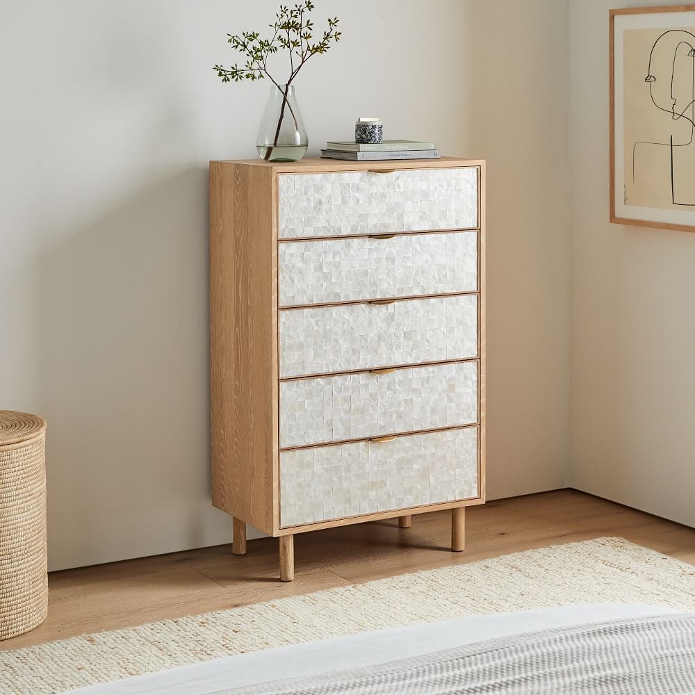 West Elm Ella Capiz 5-Drawer Dresser