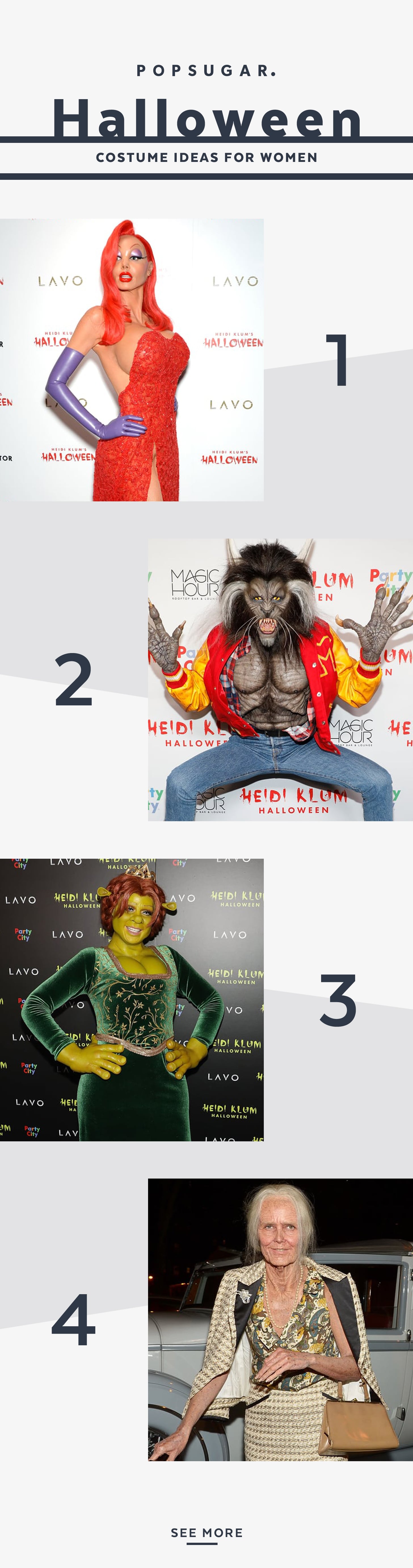 Heidi Klum S Halloween Costumes Through The Years Popsugar Celebrity