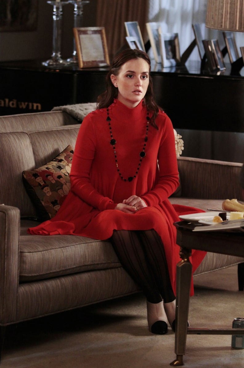 Blair's Red Sweater Dress on Gossip Girl