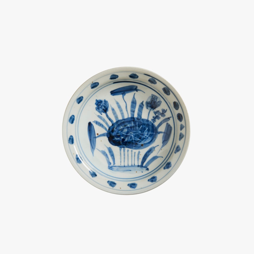 Dear Keaton Blue and White Lotus Trinket Dish
