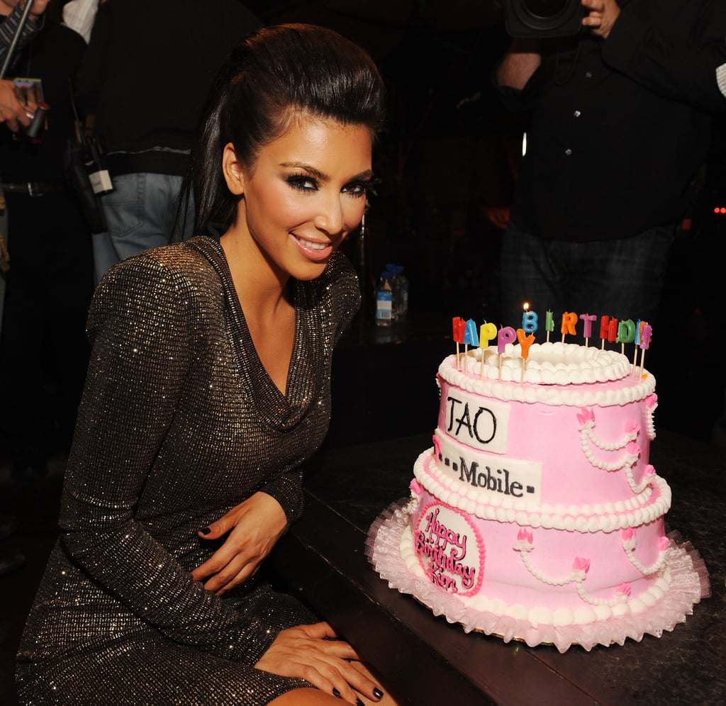 Matching: her cake. Because sugary pink practically matches everything.