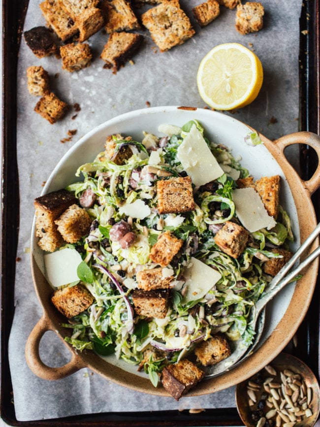 Brussels Sprout Caesar Salad