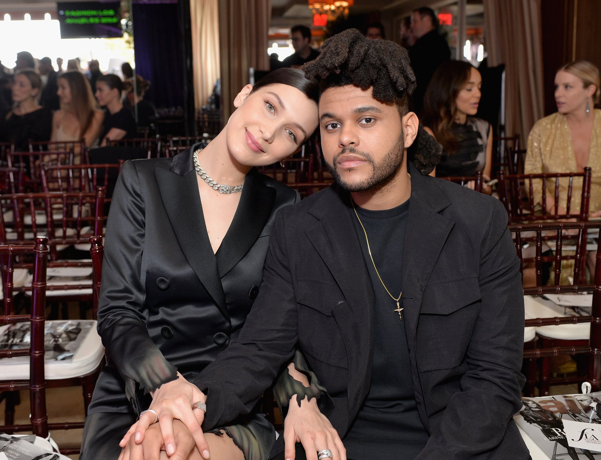 WEST HOLLYWOOD, CA - MARCH 20:  EXCLUSIVE COVERAGE Model of the Year honouree Bella Hadid (L) and Abel 