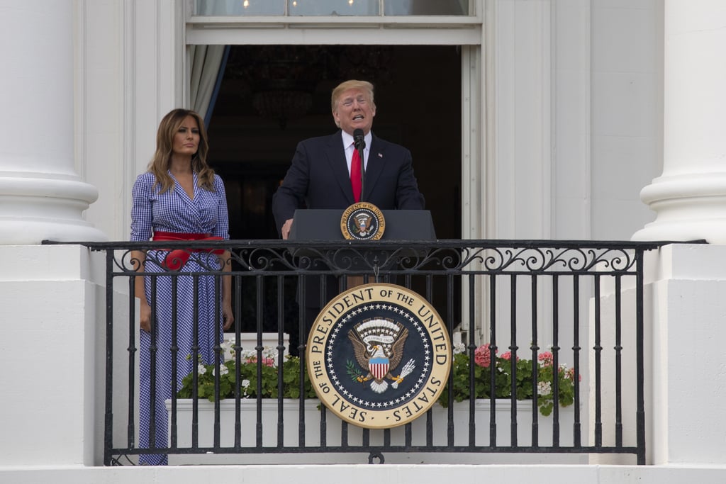 Melania Trump Gingham Ralph Lauren Dress Fourth of July 2018