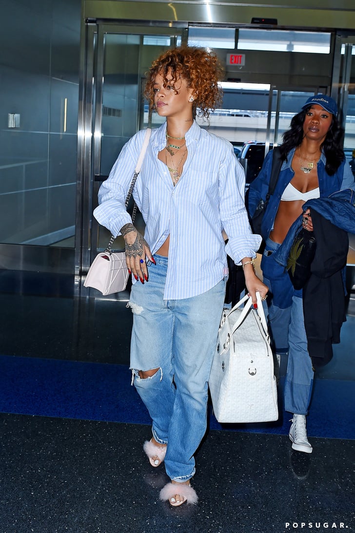 Rihanna Has the Dopest Airport Shoes