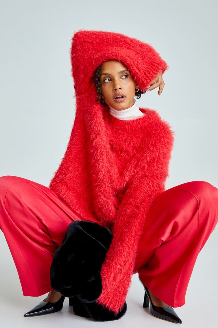 A Festive Yet Chic Knit: H&M Fluffy Sweater