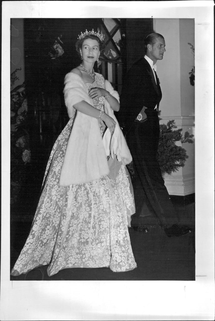 Queen Elizabeth II and The Duke of Wellington at Wellington Town Hall in 1954