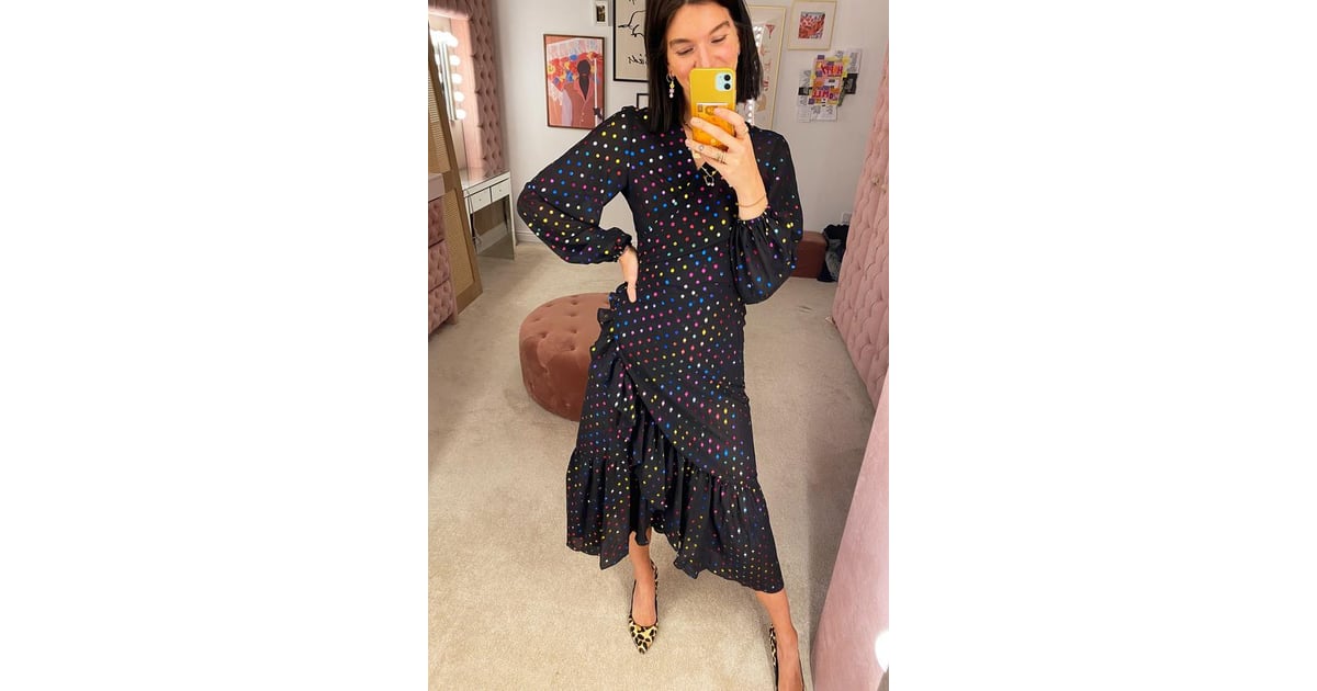 Rainbow Glitter Wrap Dress 