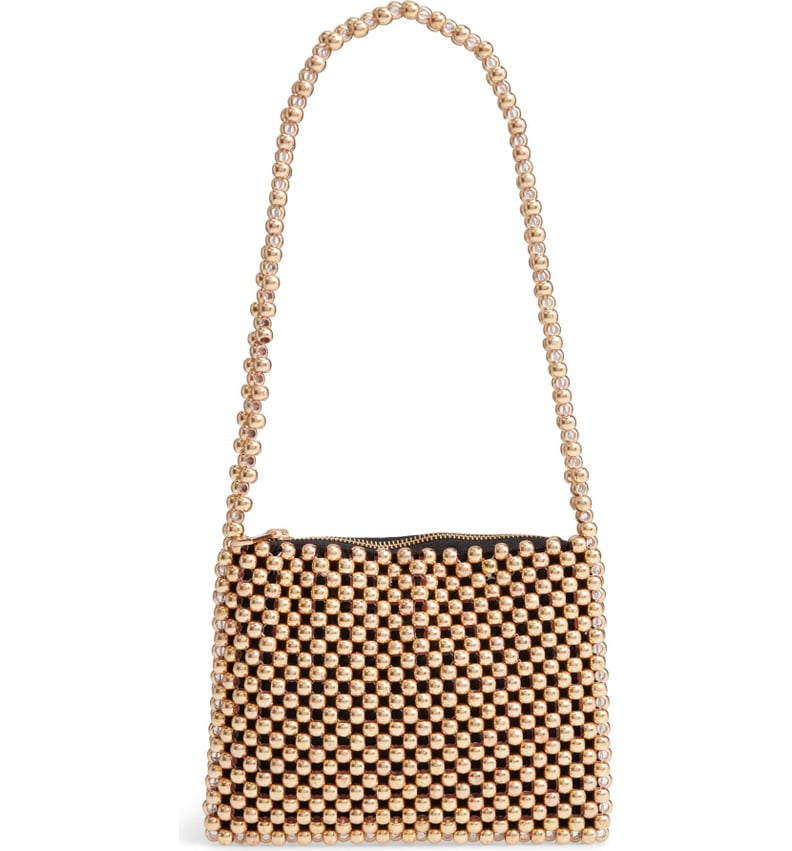 Topshop Metallic Beaded Shoulder Bag