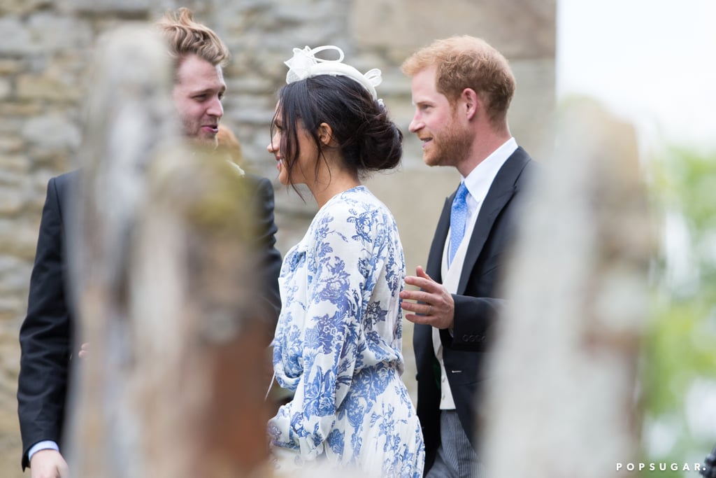 Prince Harry and Meghan Markle at Celia McCorquodale Wedding