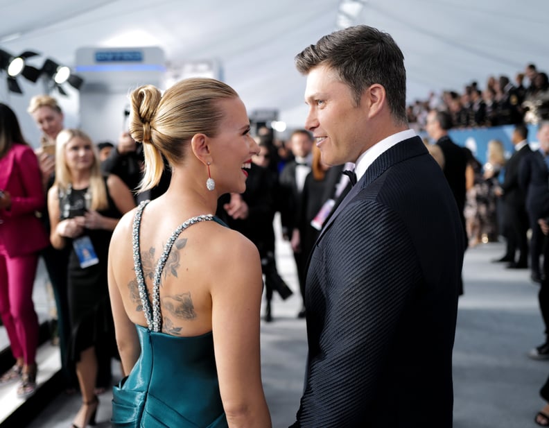 Scarlett Johansson and Colin Jost at the 2020 SAG Awards