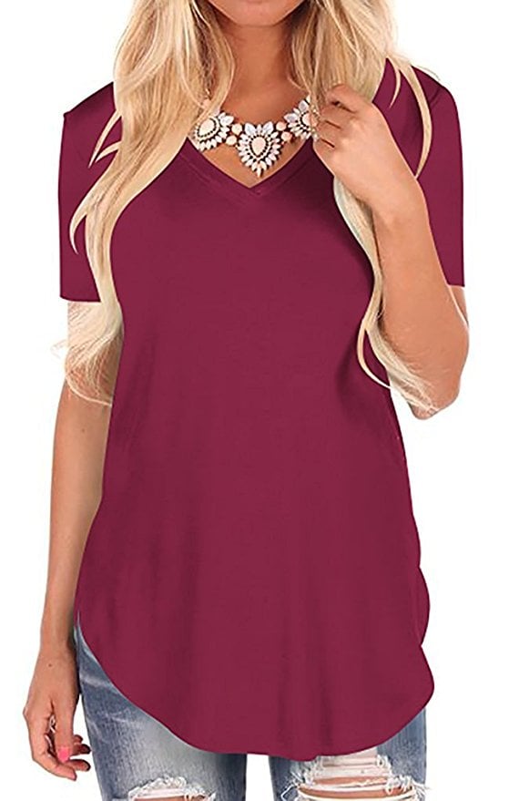 Fantastic Zone Soft Cotton V Neck Top Amazon Prime Day Tops on Sale