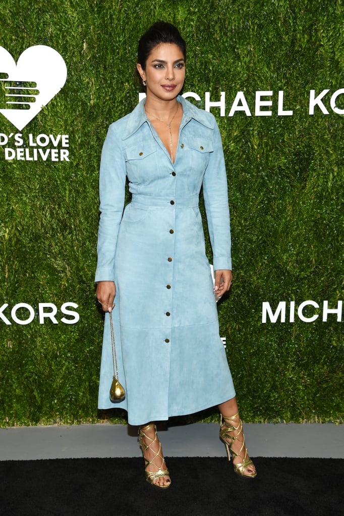 Priyanka Chopra's Suede Michael Kors Dress October 2018