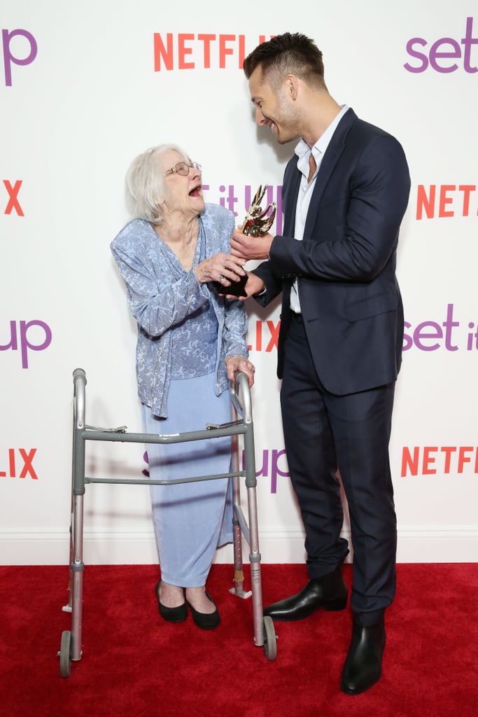 Is Glen Powell's Grandma in Set It Up on Netflix?
