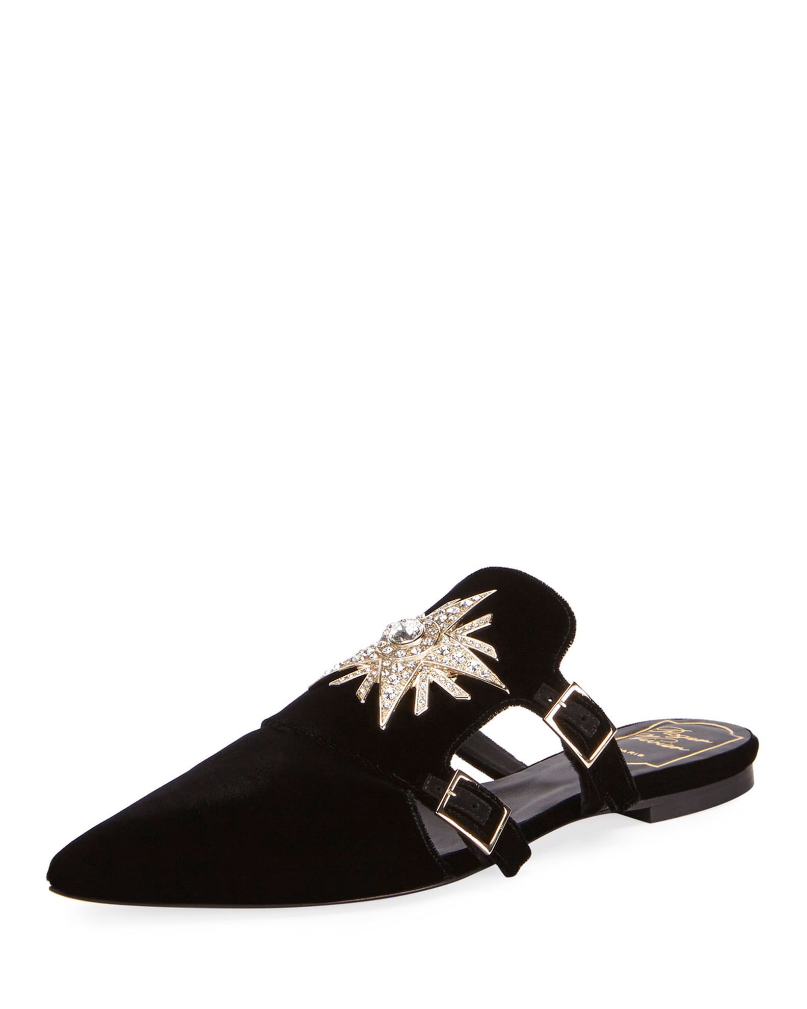 mens velvet mules