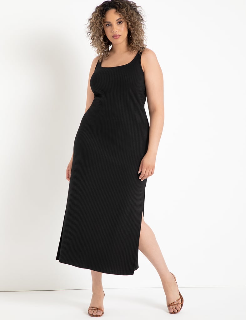 ELOQUII Ribbed Tank Maxi Dress