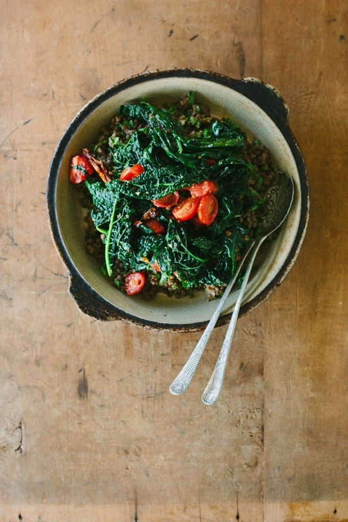 Spiced Lentils With Chili Garlic Kale