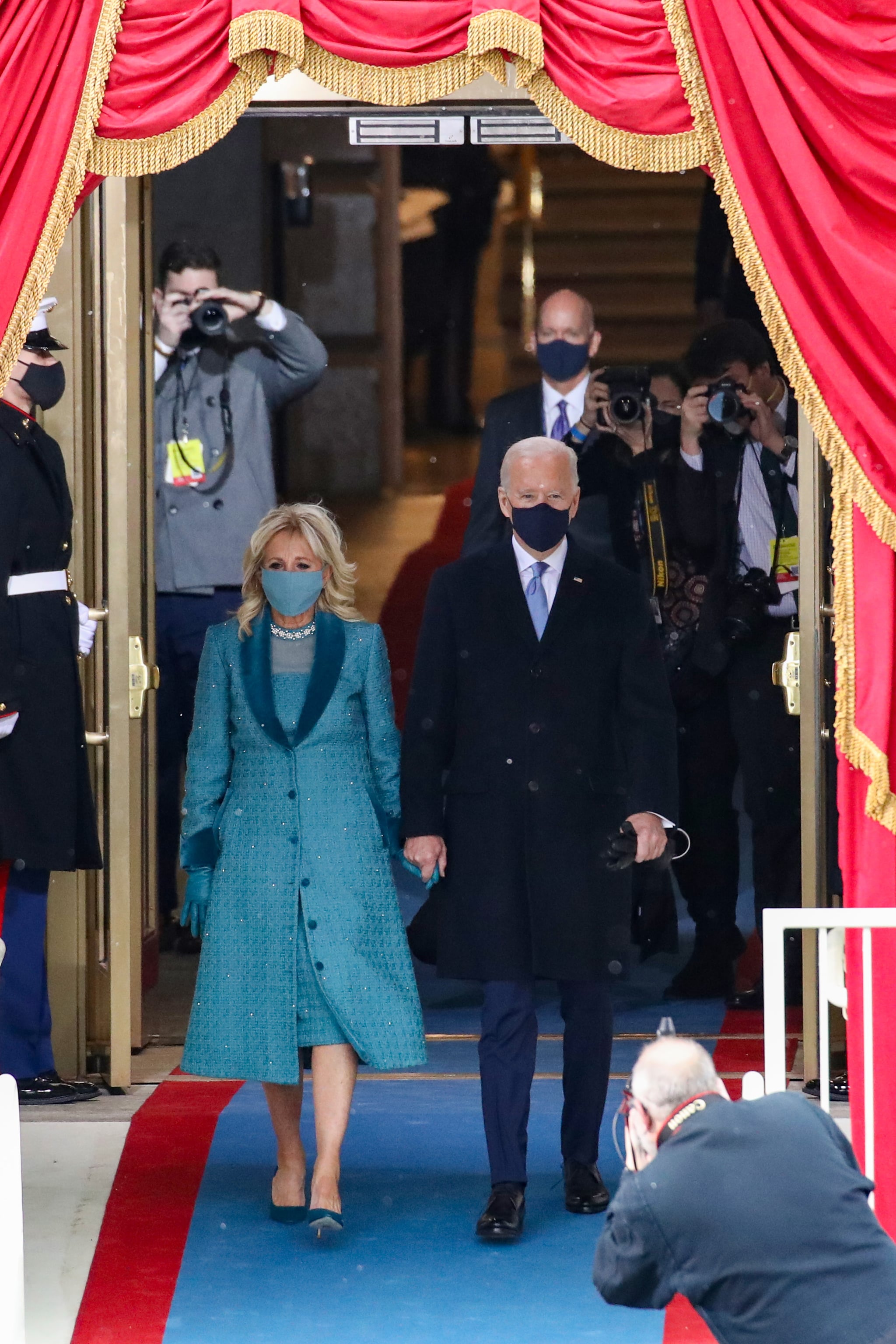 Jill Biden Wears Markarian At 2021 Presidential Inauguration Popsugar Fashion