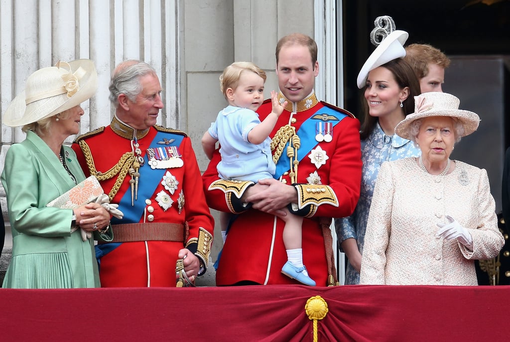 While William was occupied with Prince George, Kate and Charles shared a joke at Trooping the Colour 2015.