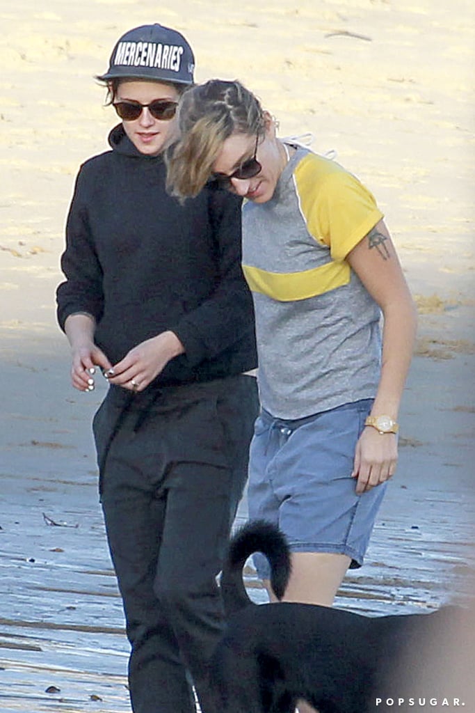 Kristen Stewart and Alicia Cargile at the Beach in Malibu
