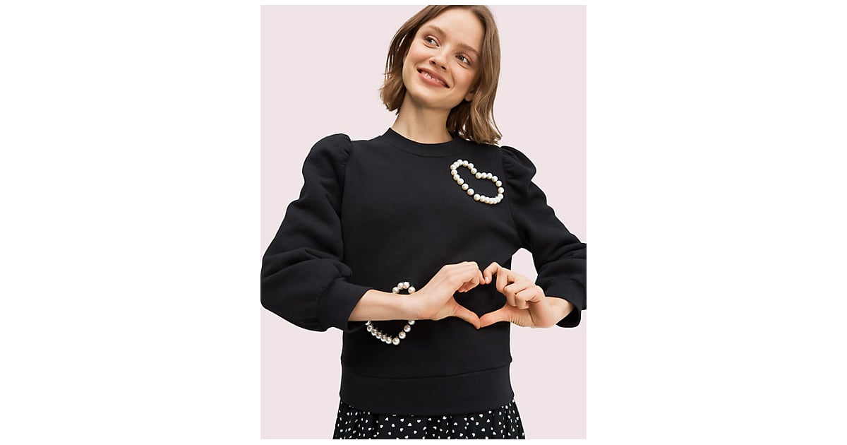 Kate spade pearl shop heart sweatshirt