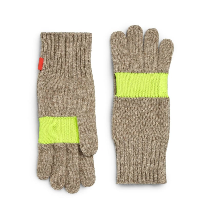 Hunter Neon Stripe Wool Gloves